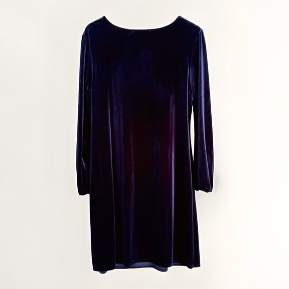 Jude Connally Women’s Chloe Velvet Shift Dress Sz XL Navy Cocktail Holiday Party - Picture 10 of 10